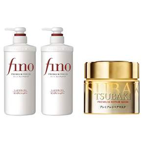 FINO 프리미엄 터치 컨디셔너 550ml 2개 + 츠바키 프리미엄 EX 리페어 헤어 마스크 180g 1개, 1세트