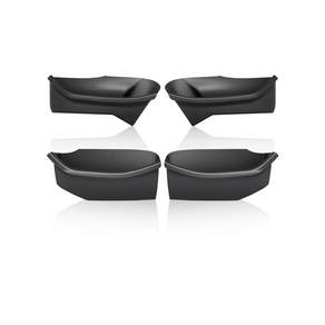 YZ TPE 차문 다용도 수납 정리함 보관함 수납함 케이스 4PCS 적용 테슬라 모델 3 Y, 검은색, 도어