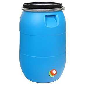 밸브드럼통 수도꼭지 달린 대형 물통, 1개