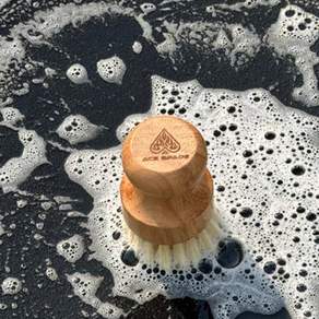 에이스스페이드 천연 우드 그리들 세척솔 무쇠팬 주물팬 설거지솔, 1개