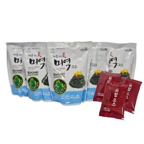 해조미 비건 저칼로리 바로먹는 미역국수+비빔소스, 180g, 6개