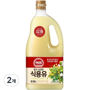 해표 식용유, 1.8L, 2개