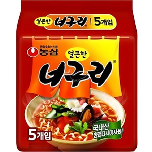 농심 얼큰한 너구리 120g, 5개