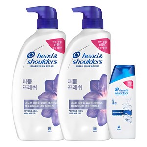 헤드앤숄더 퍼퓸 프레쉬 샴푸 750ml 2p + 딥클린 샴푸 90ml, 1세트