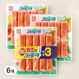 한성기업 크래미 맛살, 180g, 6개