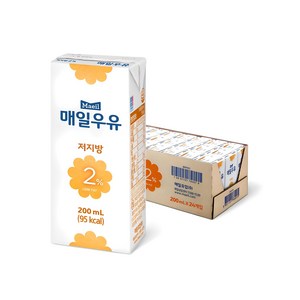 매일우유 저지방 2%, 200ml, 24개