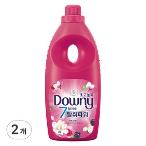 다우니 7일지속 탈취파워 초고농축 섬유유연제 목련과 베리 본품, 1L, 2개