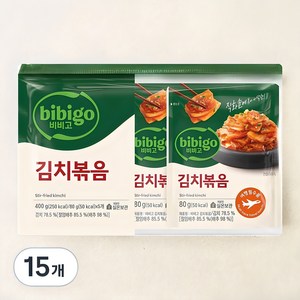 비비고 김치볶음, 80g, 15개