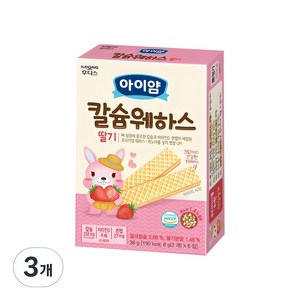 일동후디스 아이얌 칼슘웨하스, 딸기, 36g, 3개