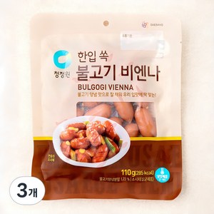 청정원 불고기 비엔나 소시지, 110g, 3개