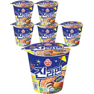 오뚜기 진라면 순한맛 컵 65g, 6개