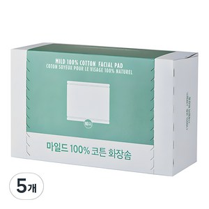 더페이스샵 데일리 마일드 100% 코튼 화장솜, 5개, 80개입