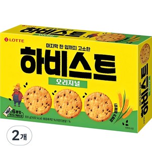 롯데웰푸드 하비스트 오리지널 비스켓, 300g, 2개