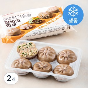 굽네 닭가슴살 갈비맛 만두 6개입 (냉동), 180g, 2개