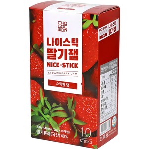 초록원 나이스틱 딸기잼 10p, 20g, 10개