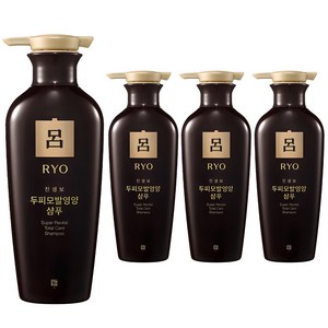 려 진생보 두피모발영양 한방샴푸, 400ml, 4개