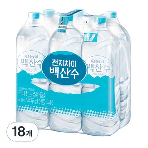 백산수 무라벨, 2L, 18개