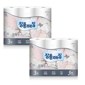 잘풀리는집 클래식 3겹 고급롤화장지, 25m, 6개입, 2개