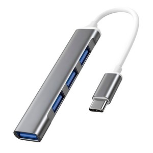 셀인스텍 TYPE-C TO USB 4포트 슬림허브 CH401, 혼합색상, 1개