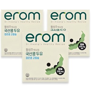 이롬 황성주 박사의 국산콩 두유 검은콩 고칼슘, 190ml, 72개