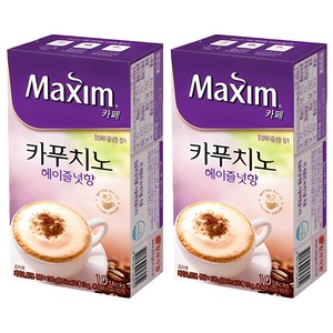 맥심 카페 카푸치노 헤이즐넛 커피믹스, 13g, 10개입, 2개