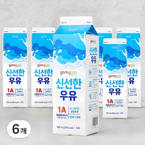 곰곰 신선한 우유, 900ml, 6개