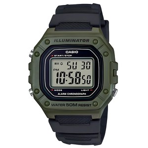 카시오 남성용 우레탄 손목 시계 W-218H-3A