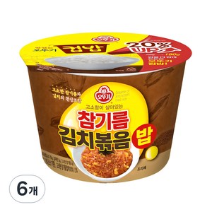 오뚜기 컵밥 참기름 김치볶음밥, 259g, 6개