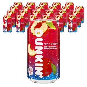 던킨도너츠 제로 스파클링 자두, 350ml, 24개