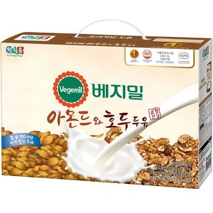 베지밀 아몬드와 호두 두유, 190ml, 24개