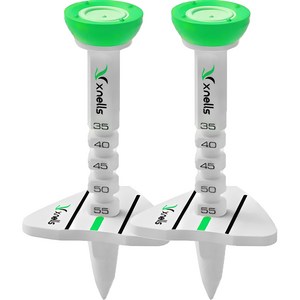 엑스넬스 에이밍 높이조절 컨트롤 골프티, 그린, 2개