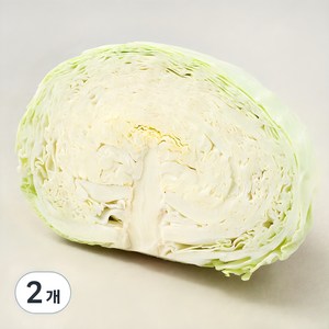 국내산 양배추 1/2통, 500g, 2개, 500g