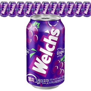 농심 웰치스 포도맛, 355ml, 12개