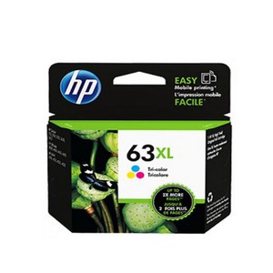 HP 63 대용량 데스크젯 1112 2130 2132 정품잉크, HP정품 HP63XL 대용량 3색컬러, 1개