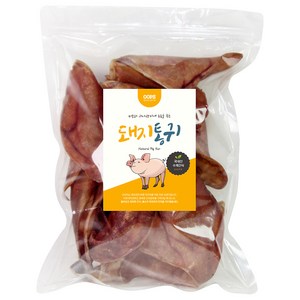 웁스 강아지 간식 500g, 돼지 통귀, 1개