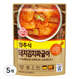 오뚜기 청주식 돼지김치짜글이, 450g, 5개