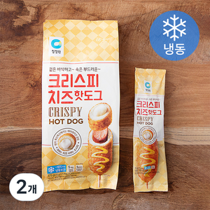 청정원 크리스피치즈 핫도그 5개입 (냉동), 375g, 2개