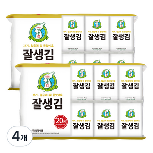 성경식품 성경김 잘생김 20p, 4g, 80개