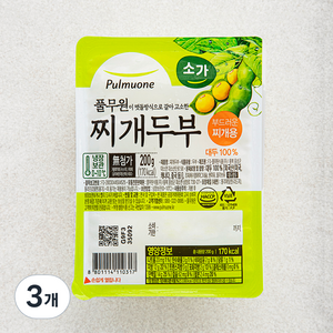 풀무원 소가 찌개두부, 200g, 3개