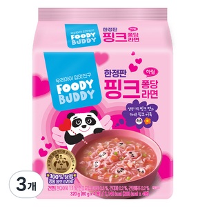 푸디버디 핑크 퐁당 라면 80g, 12개