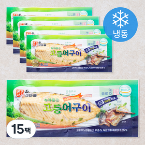 본갯마을 녹차품은 고등어구이 (냉동), 소 70g, 15팩