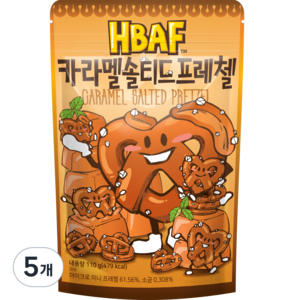 바프 카라멜솔티드 프레첼, 110g, 5개