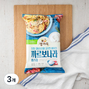 풀무원 생까르보나라 스파게티 2인, 460g, 3개