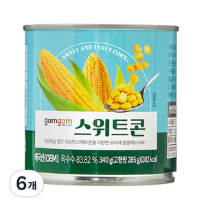 곰곰 스위트콘, 340g, 6개