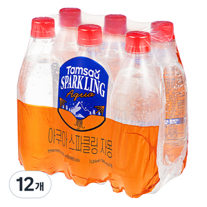 탐사 아쿠아 스파클링 자몽 무라벨, 500ml, 12개