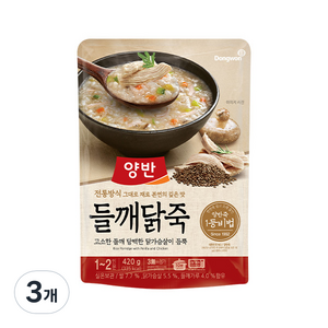 양반 들깨닭죽, 3개, 420g