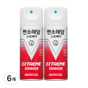 멘소래담 익스트림 스프레이파스 에스 핫타입 180ml, 1개입, 6개