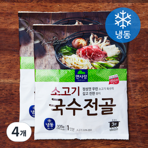 면사랑 소고기 국수전골 (냉동), 335g, 4개