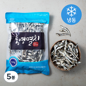 이어수산 통영 산지 직거래 국물용 멸치 (냉동), 500g, 5봉