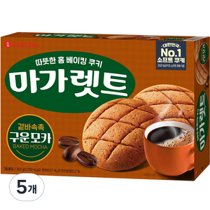 롯데웰푸드 마가렛트 구운모카, 352g, 5개